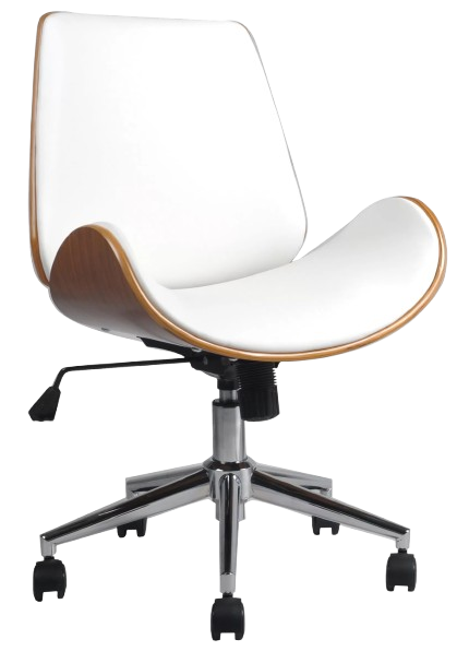 Scaun de birou directorial US114 Apolo, alb, 51x58x86-98 cm