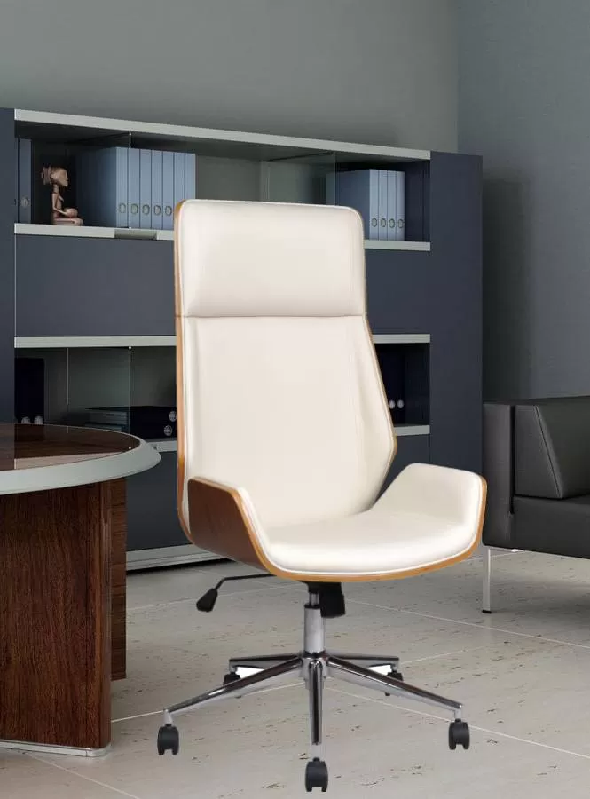 Scaun de birou directorial US116 Calisto, alb, 60x65x111-118 cm