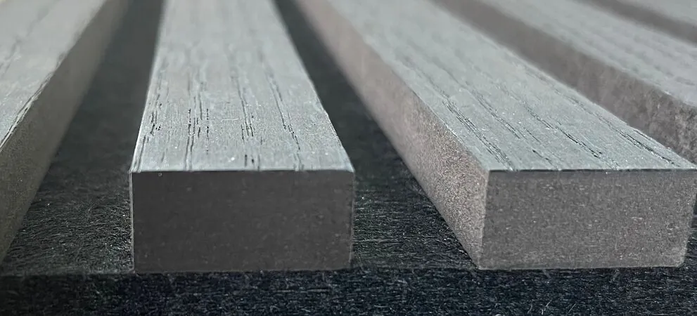 Panou riflat acustic, gri 240x60x2.1 cm