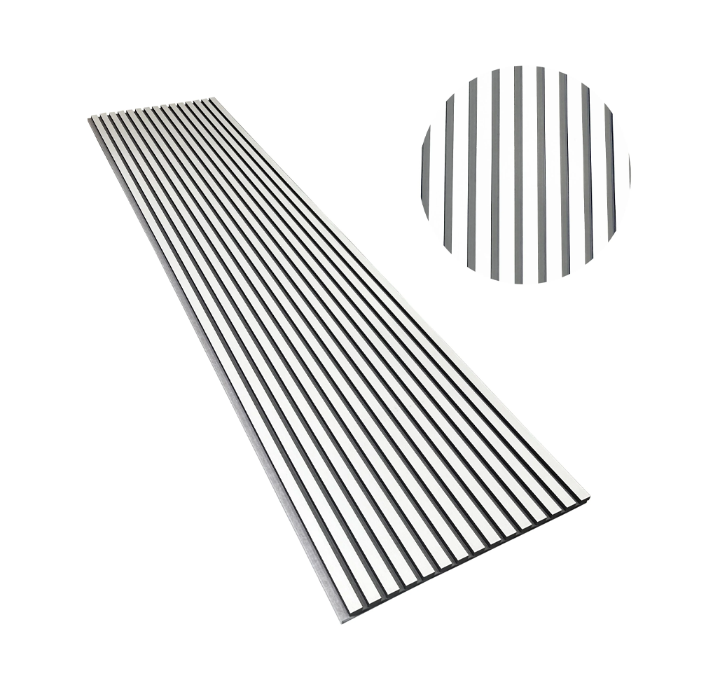 Panou riflat acustic, alb 240x60x2.1 cm