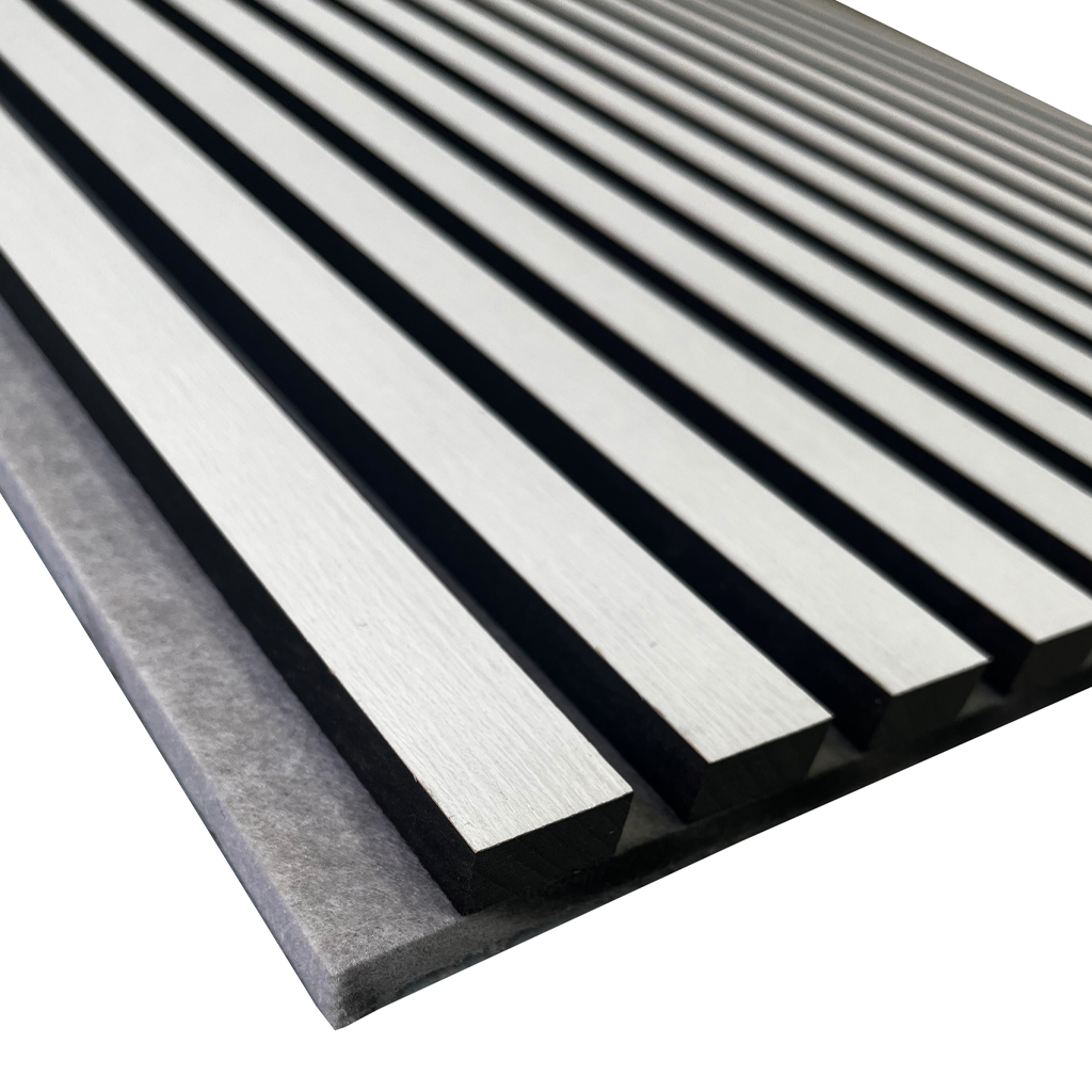 Panou riflat acustic, alb 240x60x2.1 cm