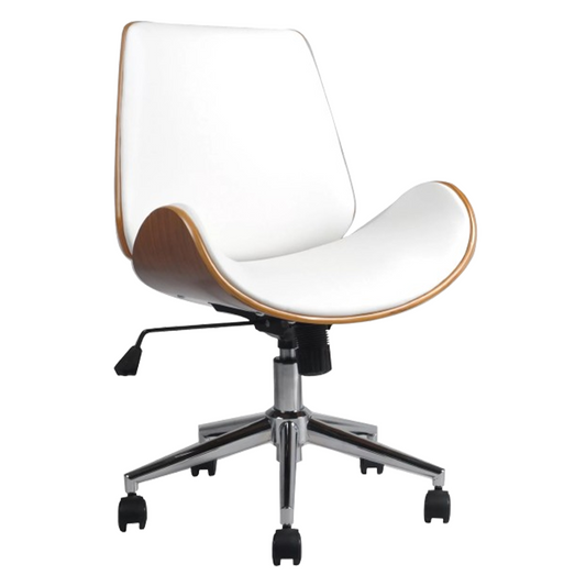 Scaun de birou directorial US114 Apolo, alb, 51x58x86-98 cm
