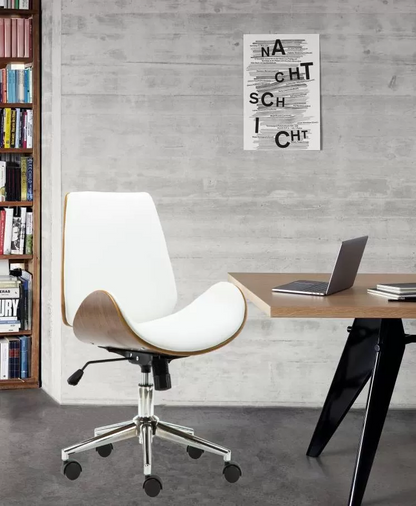Scaun de birou directorial US114 Apolo, alb, 51x58x86-98 cm