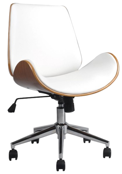 Scaun de birou directorial US114 Apolo, alb, 51x58x86-98 cm