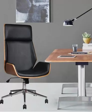 Scaun de birou directorial US116 Calisto, Negru, 60x65x111-118 cm