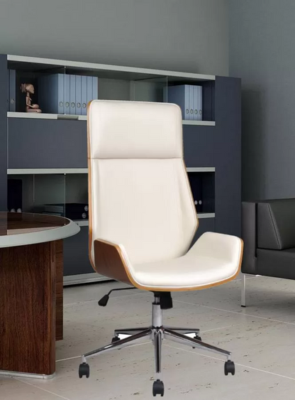 Scaun de birou directorial US116 Calisto, alb, 60x65x111-118 cm